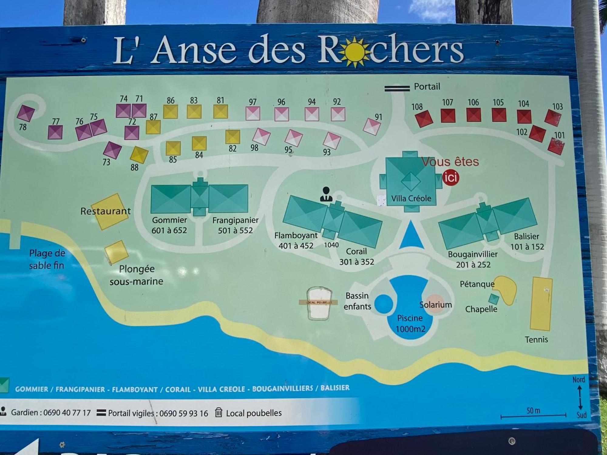 Brin D'Ile Anse Des Rochers Vue Mer A 50 M De La Plage Et Piscine Сен-Франсуа Экстерьер фото